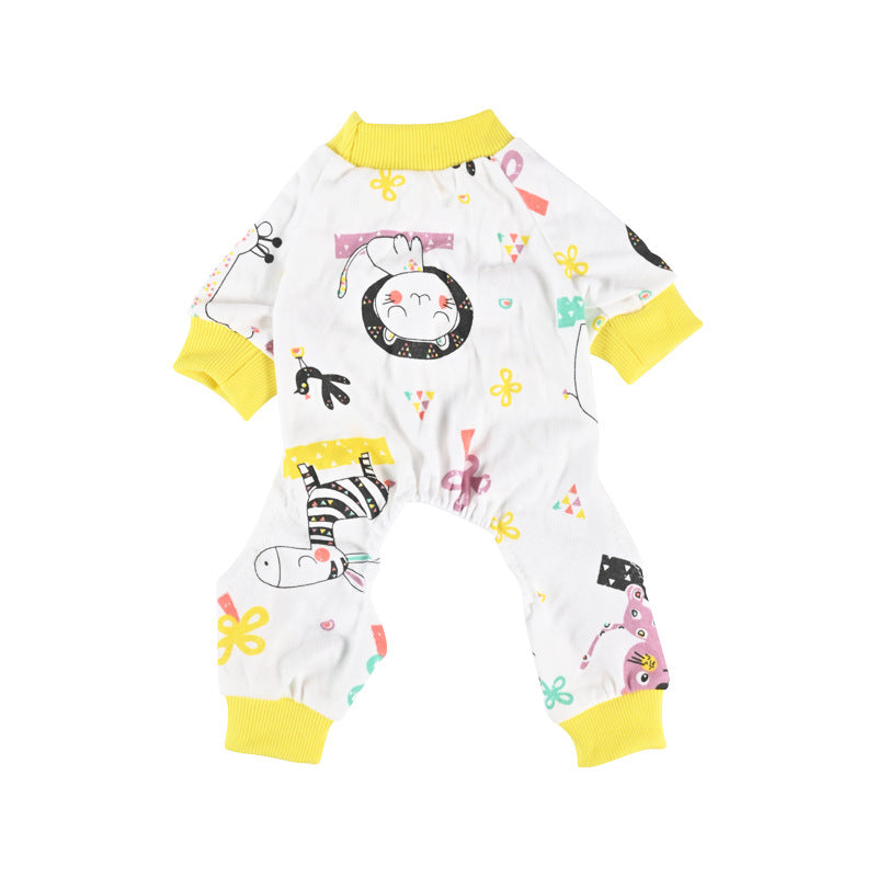 HKM-2746429 Comfortable Cotton Pajamas for Pets with Fun Prints - Multiple Designs and Sizes Available