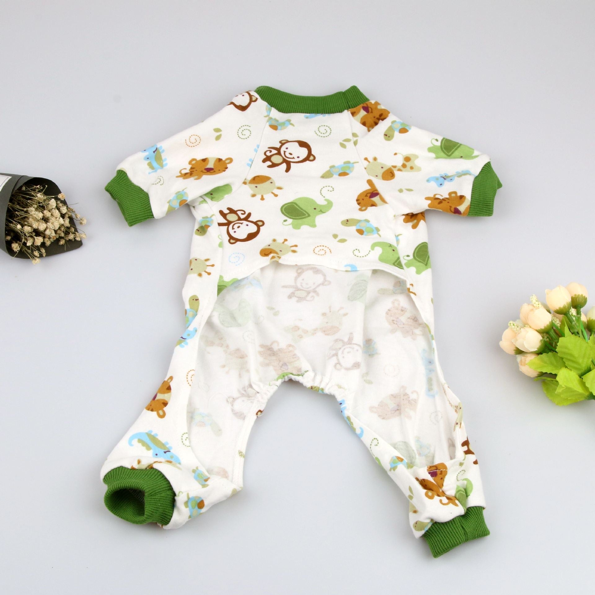HKM-2746429 Comfortable Cotton Pajamas for Pets with Fun Prints - Multiple Designs and Sizes Available