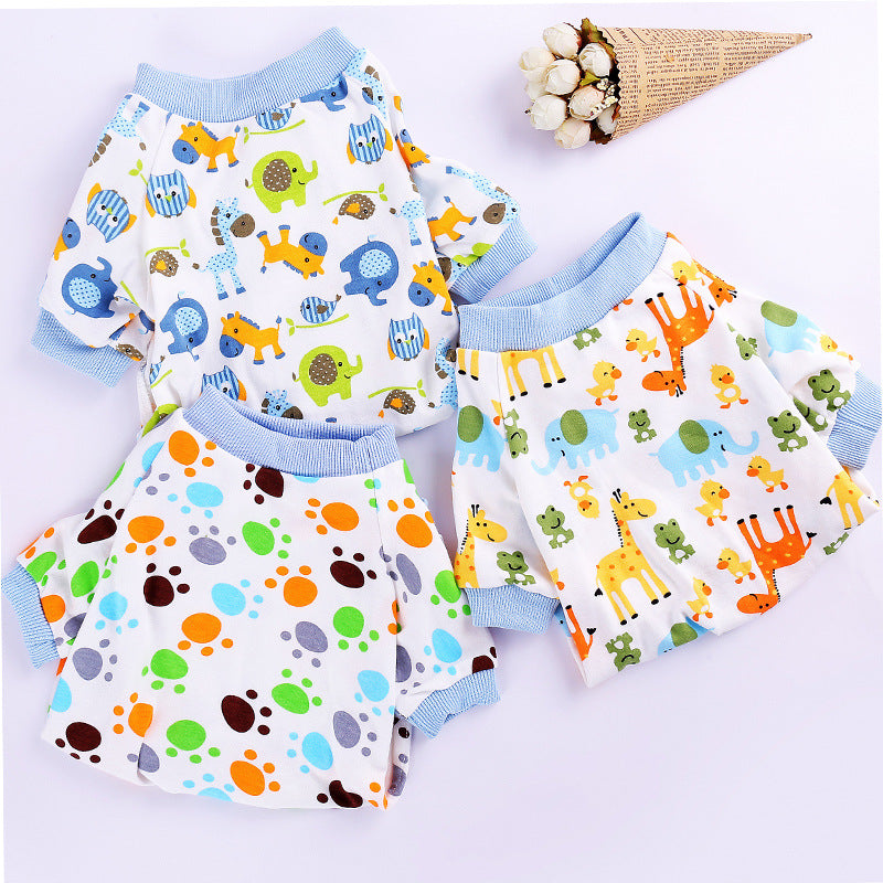 HKM-2746429 Comfortable Cotton Pajamas for Pets with Fun Prints - Multiple Designs and Sizes Available