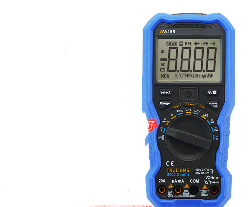 HKM-274643 Digital Handheld Multimeter for Voltage and Temperature Measurements, 600V AC/DC, 20A DC Current, 60mF Capacitance