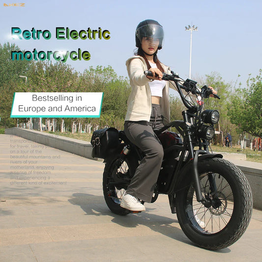 HKM-274771 48V 1500W Off-Road Fat Tire Electric Bike with 18Ah Removable Battery and Hydraulic Disc Brakes
