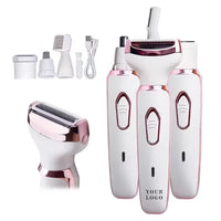 HKM-274771 Cordless Rechargeable Electric Shaver for Women - 4 in 1 Hair Removal Razor for Face, Arms, and Bikini Area