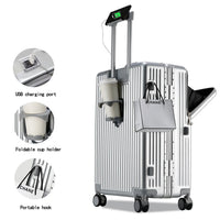 HKM-274835 Lightweight Unisex Retractable Spinner Luggage with Durable Aluminium Frame and TSA Lock for Travel