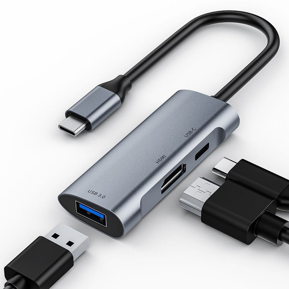 HKM-274835 Type-C 3-in-1 HDMI PD USB Expansion Dock for Seamless Connectivity
