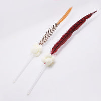 HKM-2748605 Feathered Cat Play Wand in Light and Dark Colors