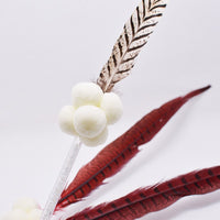 HKM-2748605 Feathered Cat Play Wand in Light and Dark Colors