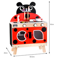 HKM-274899 Wooden Kitchen Role Play Toy for Toddlers, Pretend Cooking Set for Children