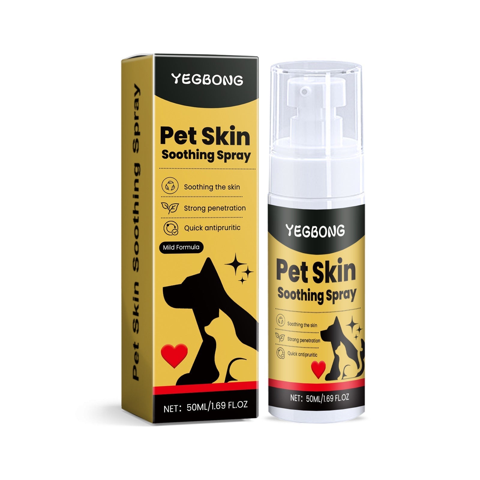 HKM-2749629 Gentle Pet Skin Care Spray for Soothing Relief, 50ml