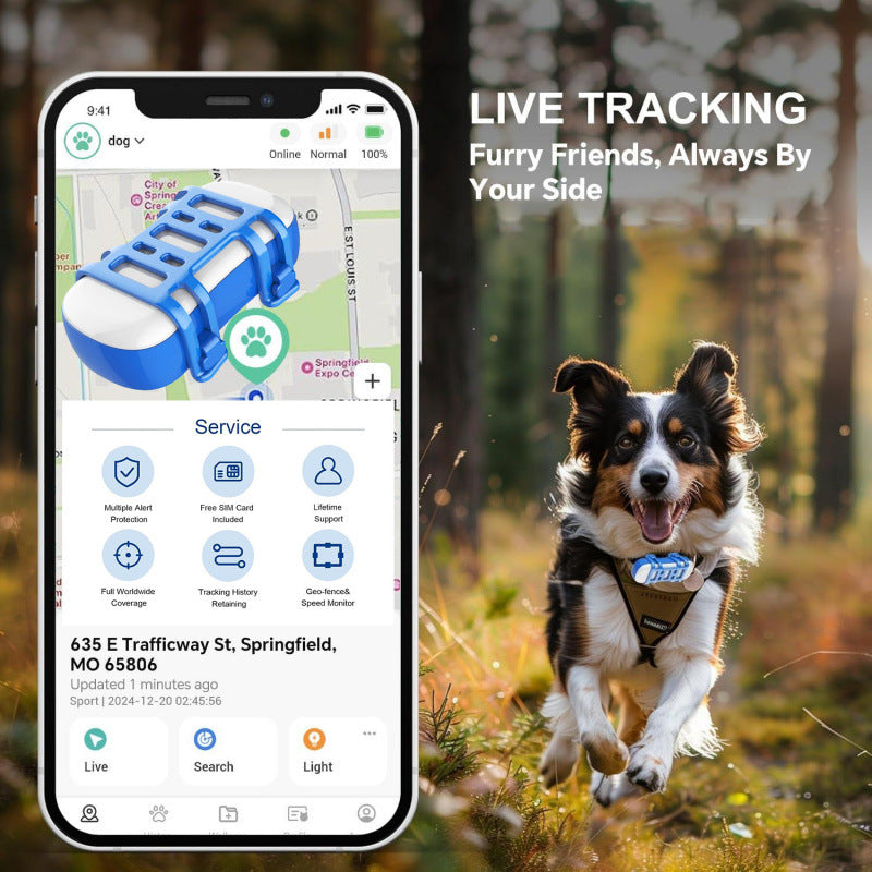 HKM-2749757 Waterproof Real-Time Pet Positioning Tracker with Lithium Battery