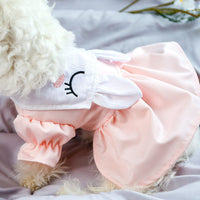 HKM-2750141 Sleepy Bunny Skirt with Rabbit Ears for Girls - Princess Dress in Gray & Pink