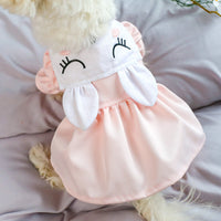HKM-2750141 Sleepy Bunny Skirt with Rabbit Ears for Girls - Princess Dress in Gray & Pink