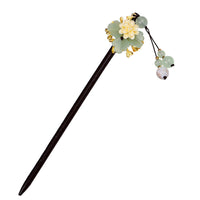 HKM-275027 Ancient-Style Qipao Glass Flower Hairpin for Elegant Occasions