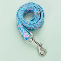 HKM-2751549 Mermaid Pattern Dog Collar and Leash Set - Multiple Sizes Available