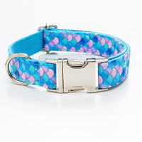 HKM-2751549 Mermaid Pattern Dog Collar and Leash Set - Multiple Sizes Available