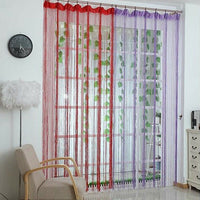 HKM-275155 Flashing Silver Thread Fabric Curtain 1x2 Meters for Living Room Partition and Door Entry