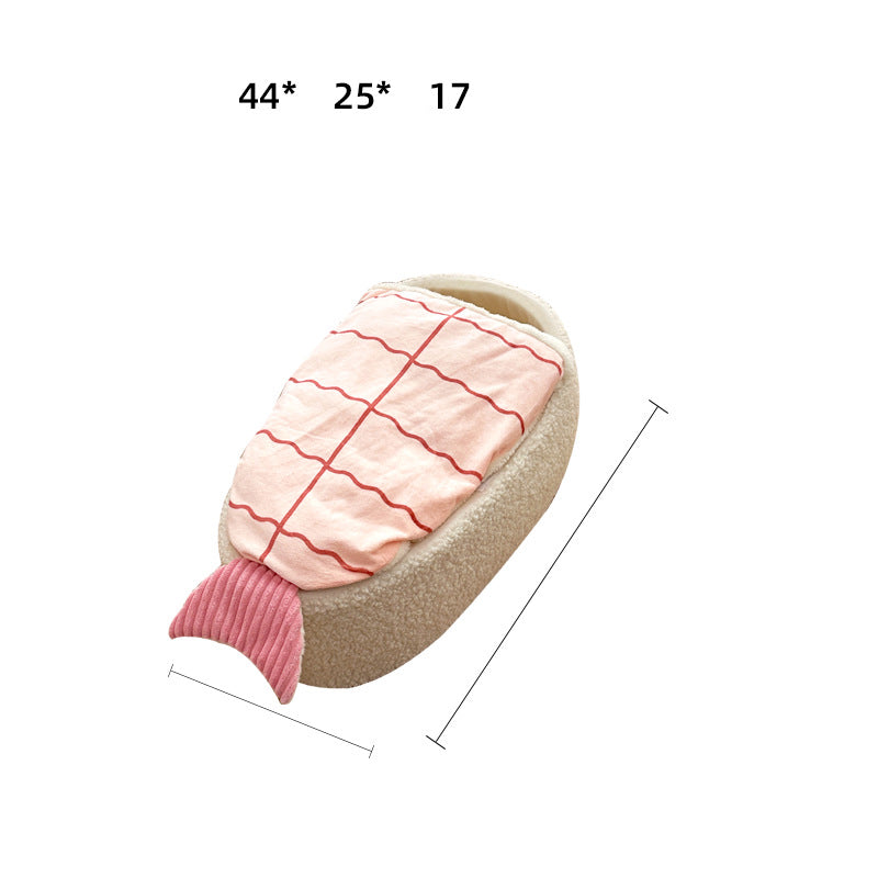 HKM-2751805 Cozy Removable Pet Nest Dog Mattress - Sushi Design for All Seasons