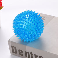 HKM-2752573 Spiky Sounding Dog Toy Ball - Durable TPR Material in Red, Green, and Blue