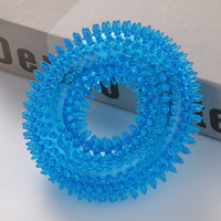 HKM-2752573 Spiky Sounding Dog Toy Ball - Durable TPR Material in Red, Green, and Blue