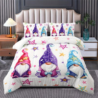 HKM-275283 Mushroom House Three-Piece Bedding Set with Cartoon Anime Design