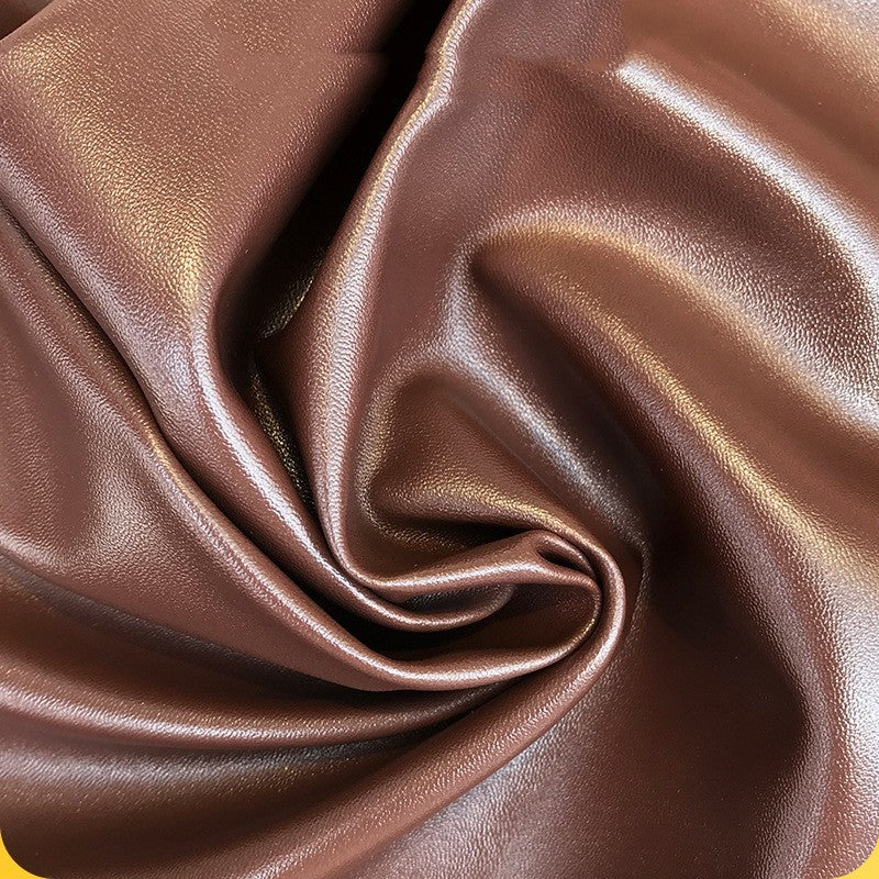 HKM-275283 Wool Half PU Faux Leather Fabric - Sheep-Print, 0.7mm Thickness, 137cm Wide, Ideal for Shoes, Gloves, and Furniture