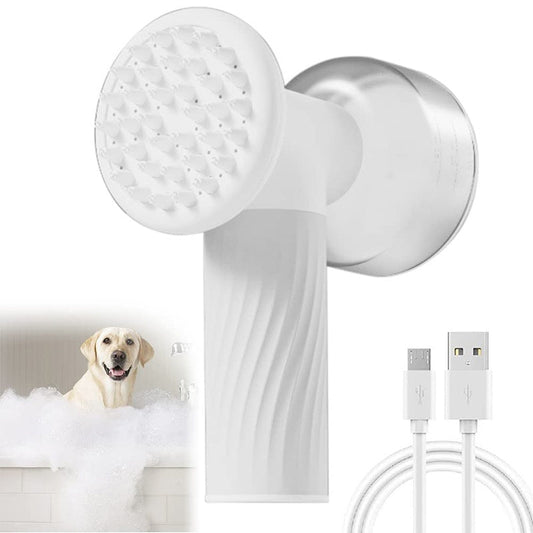 HKM-2753341 Automatic Foaming Silicone Pet Bath Brush with Soap Dispenser for Dogs and Cats