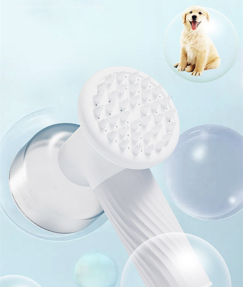 HKM-2753341 Automatic Foaming Silicone Pet Bath Brush with Soap Dispenser for Dogs and Cats