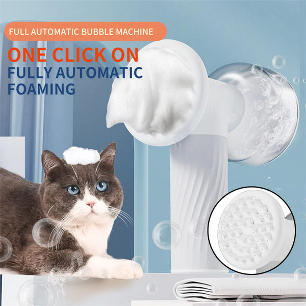 HKM-2753341 Automatic Foaming Silicone Pet Bath Brush with Soap Dispenser for Dogs and Cats