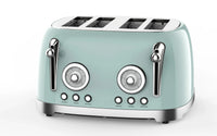 HKM-275347 Stainless Steel 4-Slice Retro Electric Bread Toaster for Sandwiches