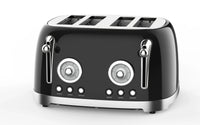 HKM-275347 Stainless Steel 4-Slice Retro Electric Bread Toaster for Sandwiches