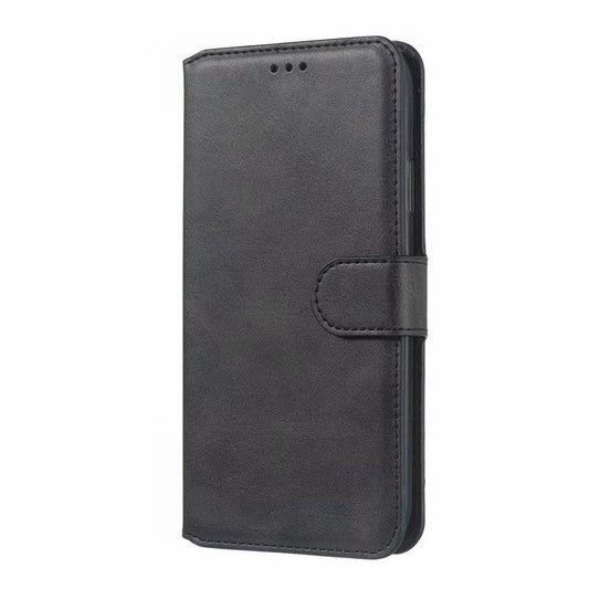 HKM-275475 Sleek Solid Color Leather Phone Case with Classic Calf Pattern for Samsung