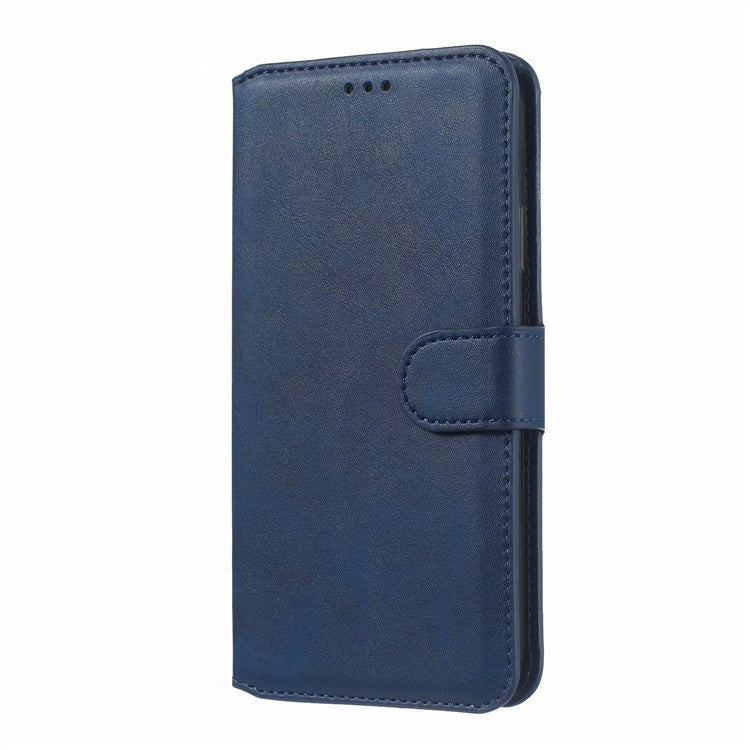 HKM-275475 Sleek Solid Color Leather Phone Case with Classic Calf Pattern for Samsung