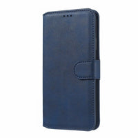 HKM-275475 Sleek Solid Color Leather Phone Case with Classic Calf Pattern for Samsung