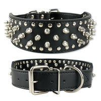 HKM-2755517 Stylish Rivet PU Pet Collar for Large Dogs ¨C Adjustable Sizes Available