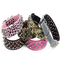 HKM-2755517 Stylish Rivet PU Pet Collar for Large Dogs ¨C Adjustable Sizes Available