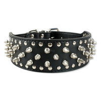 HKM-2755517 Stylish Rivet PU Pet Collar for Large Dogs ¨C Adjustable Sizes Available