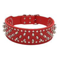 HKM-2755517 Stylish Rivet PU Pet Collar for Large Dogs ¨C Adjustable Sizes Available
