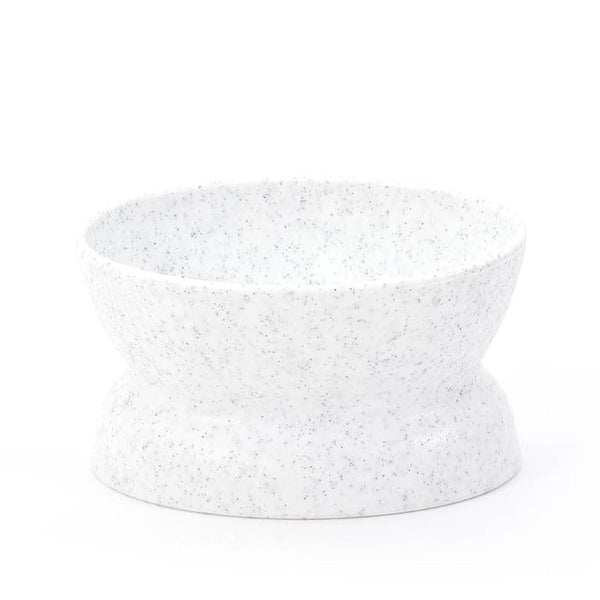 HKM-275603 Ergonomic Cat Bowl for Spinal Health - Durable Plastic in Dark Gray and White
