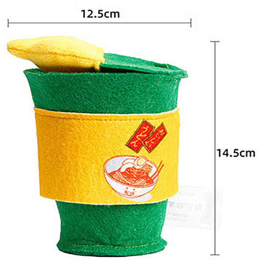 HKM-2758333 Dog Training Interactive Smell Toy with Instant Noodle Design - Green Felt Cloth