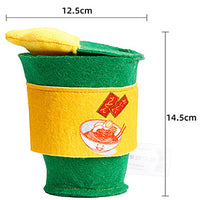 HKM-2758333 Dog Training Interactive Smell Toy with Instant Noodle Design - Green Felt Cloth