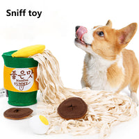 HKM-2758333 Dog Training Interactive Smell Toy with Instant Noodle Design - Green Felt Cloth