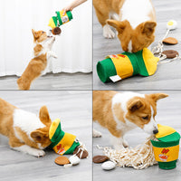 HKM-2758333 Dog Training Interactive Smell Toy with Instant Noodle Design - Green Felt Cloth
