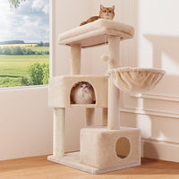 HKM-2758973 Large Cat Tree with Heavy-Duty Scratch Post and Washable Perch for Medium to Large Cats