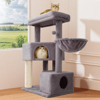 HKM-2758973 Large Cat Tree with Heavy-Duty Scratch Post and Washable Perch for Medium to Large Cats