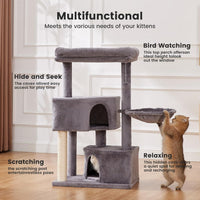 HKM-2758973 Large Cat Tree with Heavy-Duty Scratch Post and Washable Perch for Medium to Large Cats