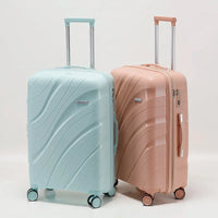 HKM-275987 Waterproof Lightweight 3-Piece Rolling Luggage Set in 20, 24, and 28 Inch Sizes