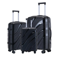 HKM-275987 Waterproof Lightweight 3-Piece Rolling Luggage Set in 20, 24, and 28 Inch Sizes