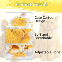 HKM-2760765 Knit Cat and Dog Hats with Cute Cartoon Design for Small Pets - Warm Costume Accessories