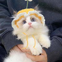 HKM-2760765 Knit Cat and Dog Hats with Cute Cartoon Design for Small Pets - Warm Costume Accessories
