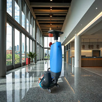 HKM-276179 18-Inch Walk-Behind Floor Scrubber with Lithium Battery and Ergonomic Handle for Tile Cleaning