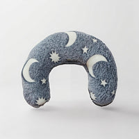 HKM-2762941 Personalized U-Shaped Pet Pillow in Gray with Stars & Moon - Multiple Designs Available